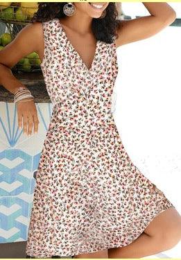 Explosive Floral Belt Dress Women's Clothing - MRSLM