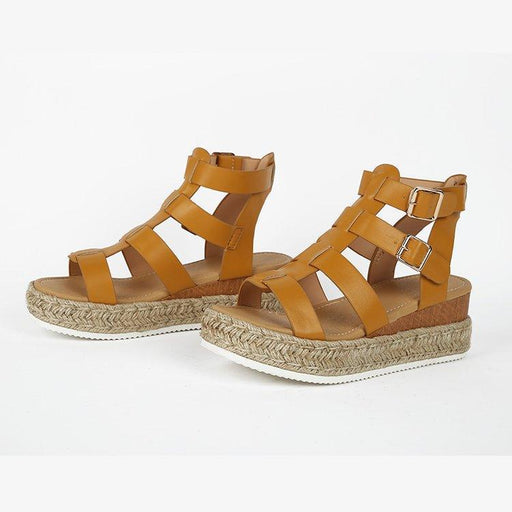 women's wedge ankle strap sandals, view 3 - MRSLM