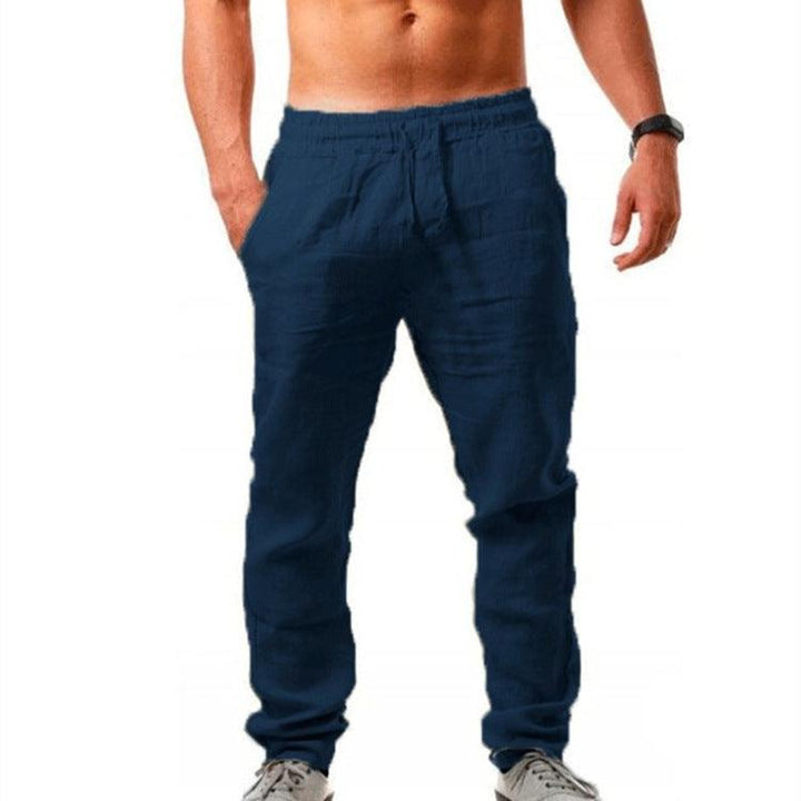 Breathable Cotton And Linen Loose Casual Sports Trousers - MRSLM