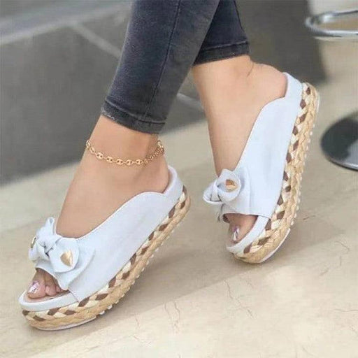 Women's thick sole bow sandals, view 6 - MRSLM