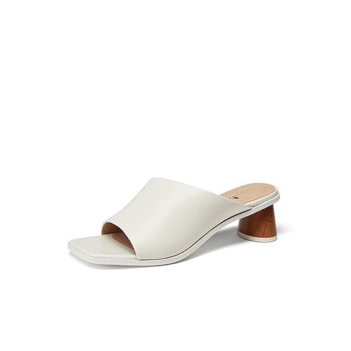 Women's sheepskin square toe slippers, view 2 - MRSLM