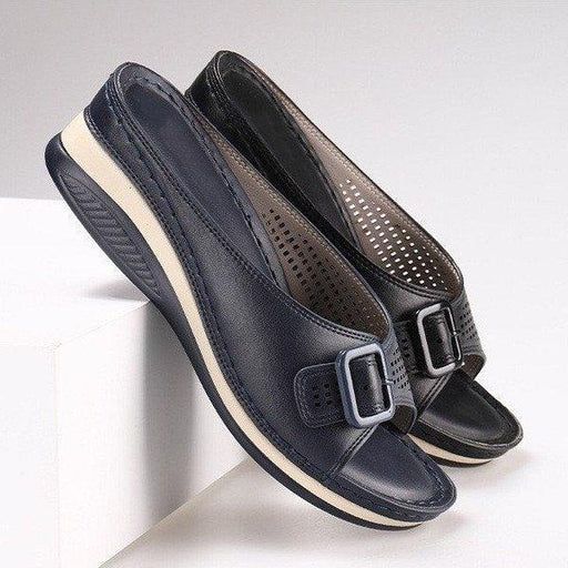 Women's flat thick-soled wedge casual shoes - MRSLM