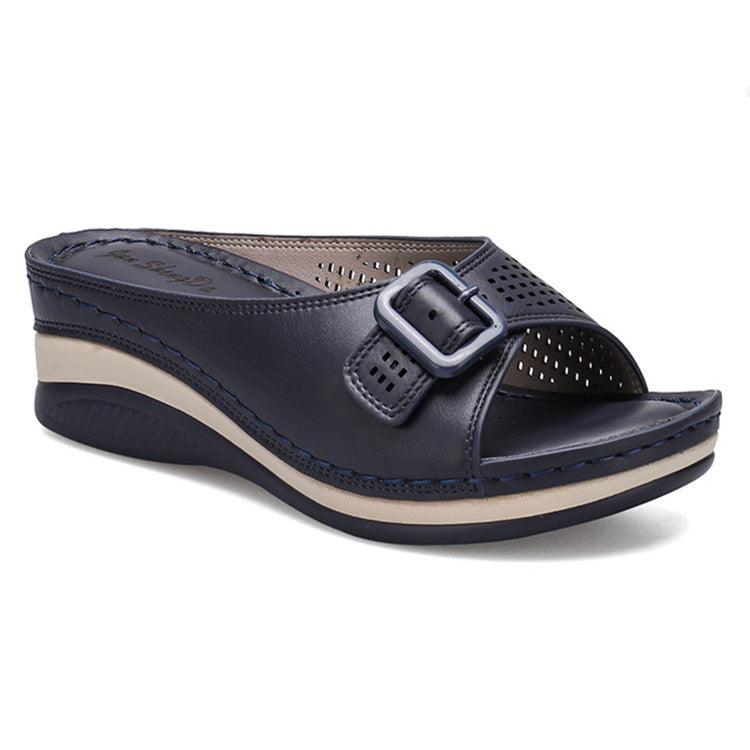 Women's flat thick-soled wedge casual shoes, view 2 - MRSLM