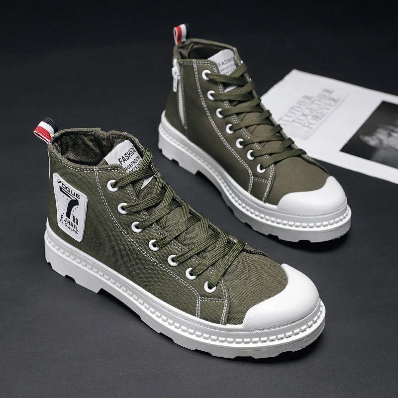 New Breathable Men'S High-Top Canvas Shoes - MRSLM