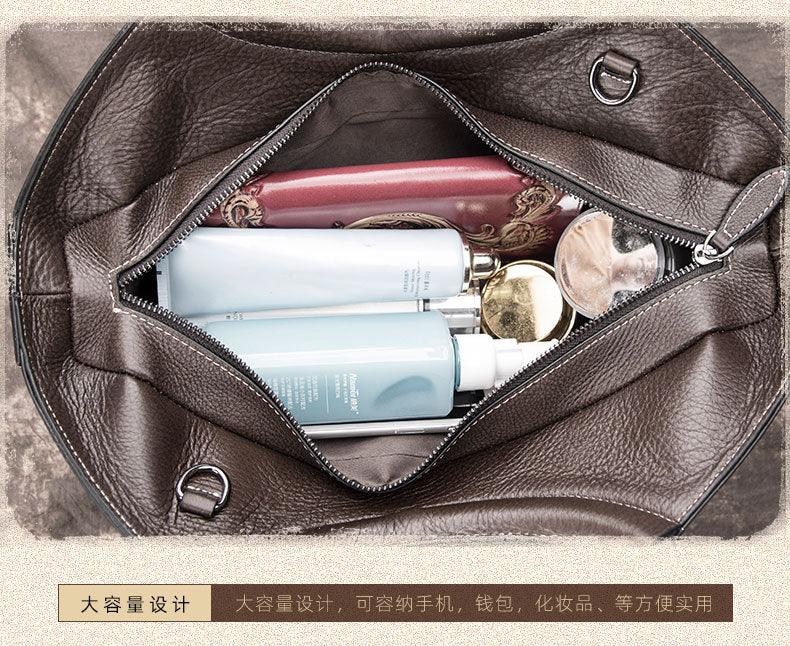 New Retro Female Bag Fashion Casual First Layer Cowhide One-shoulder Messenger Bag - MRSLM