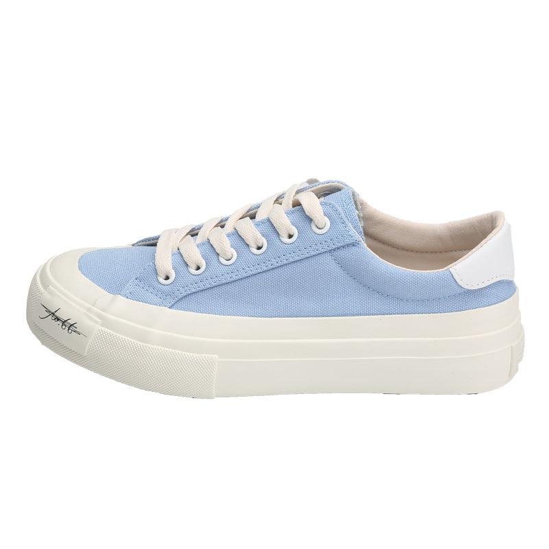 Women's Casual Low-top Solid Color Canvas Shoes - MRSLM