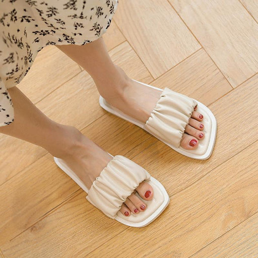 soft bottom flat rivet beach slippers, view 2 - MRSLM