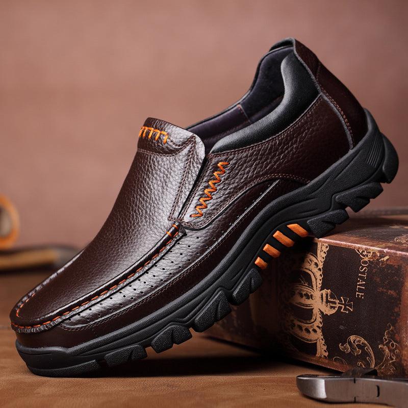 Fashionable Breathable Soft Sole Business Leather Shoes - MRSLM