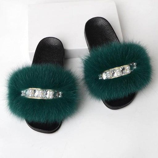 Simple fur slippers, view 13 - MRSLM