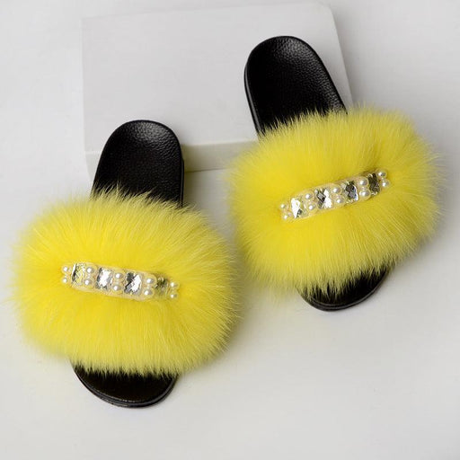 Simple fur slippers, view 14 - MRSLM