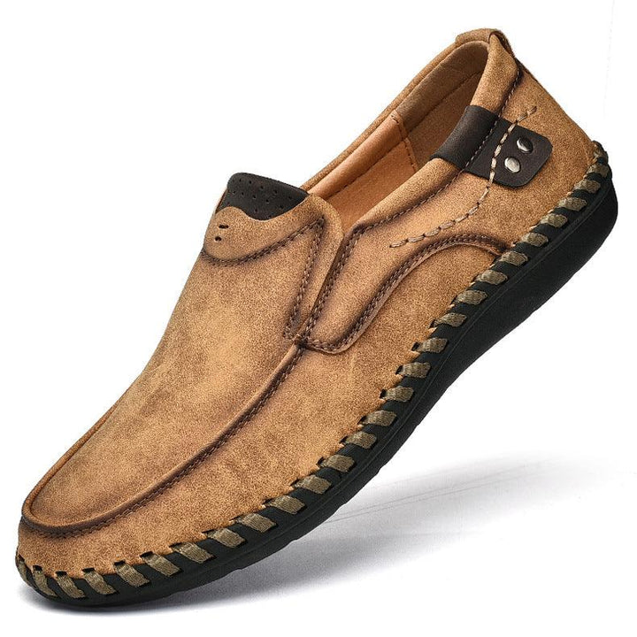 Men's Casual Leather Shoes British Retro Plus Size - MRSLM