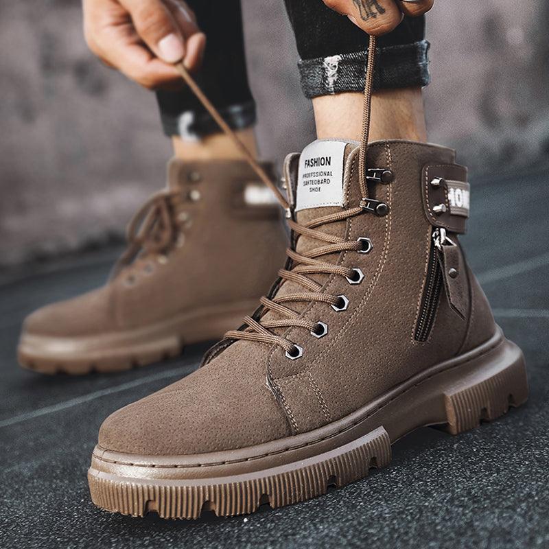 Men's retro high-top tooling boots, view 3 - MRSLM