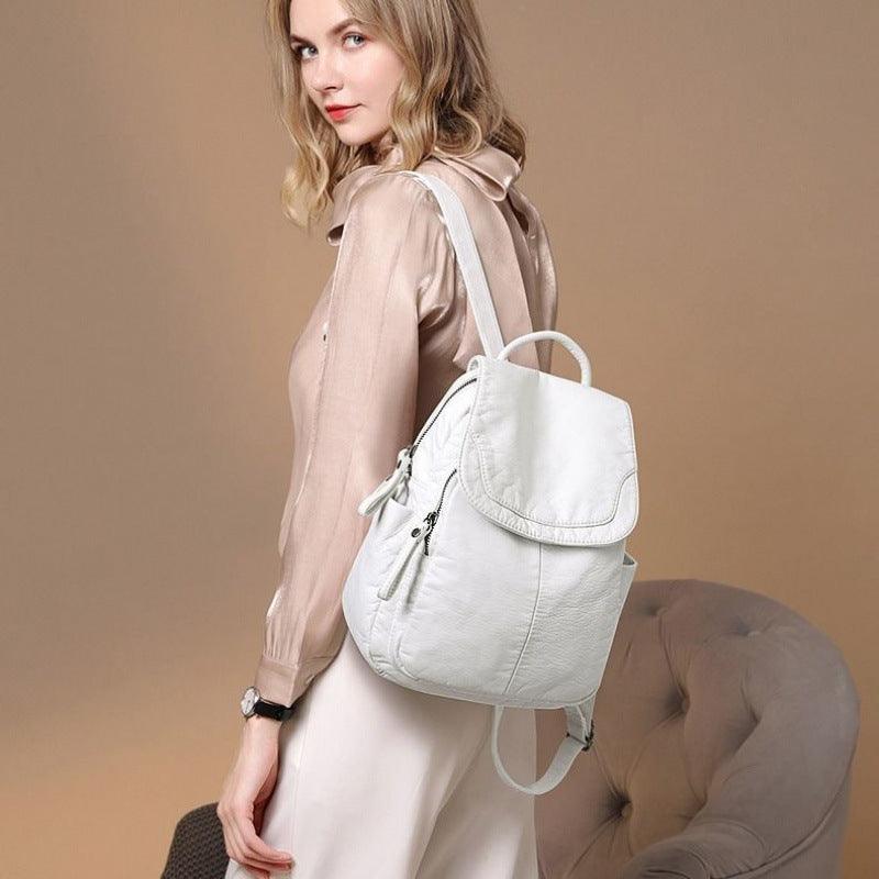casual soft ladies small backpack, view 3 - MRSLM