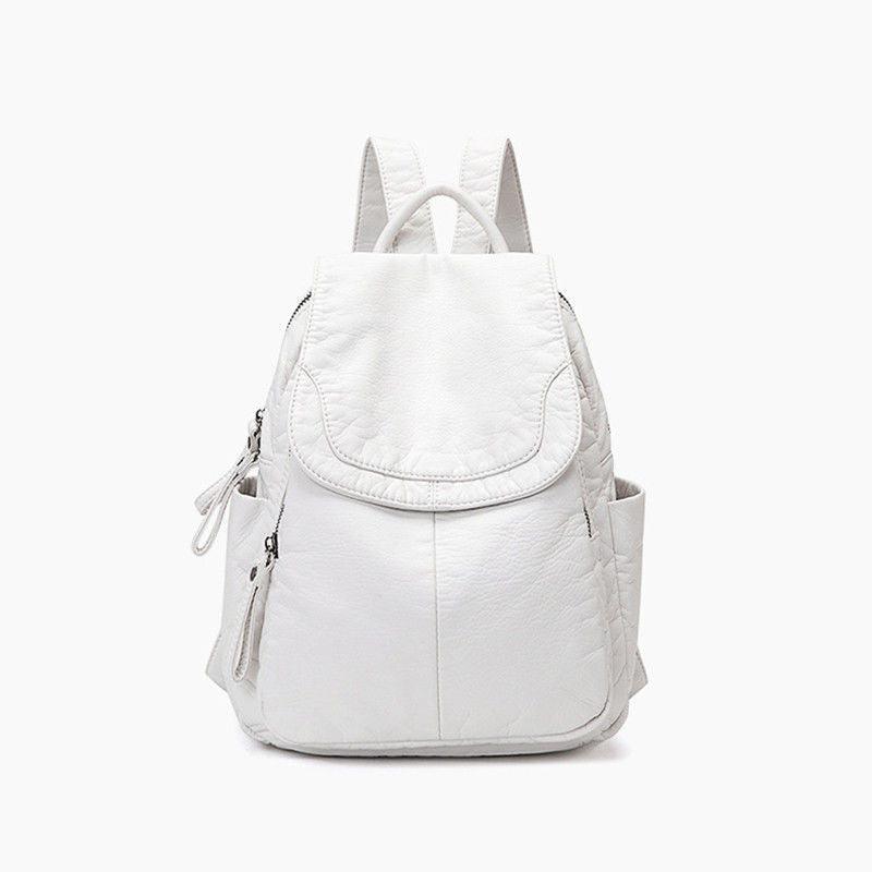 Casual Soft Leather Ladies Small Backpack - MRSLM