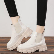 women's british style thick-soled boots, view 3 - MRSLM