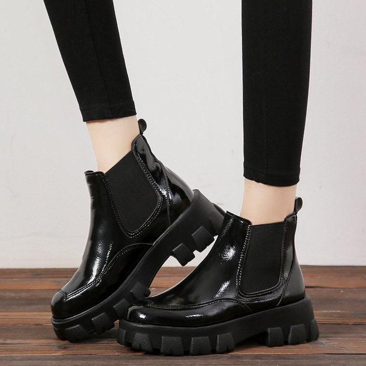 women's british style thick-soled boots - MRSLM