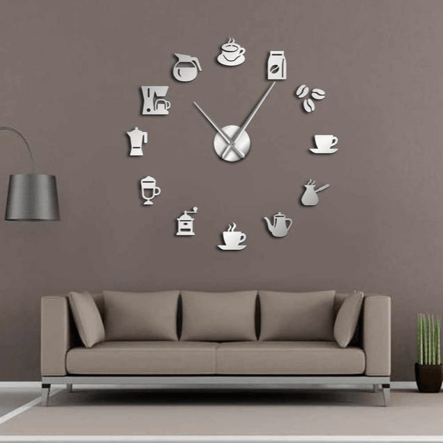 DIY wall clock living room bedroom creative 3D stereo mute home decoration wall clock - MRSLM