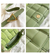 woven PU messenger bag, view 6 - MRSLM