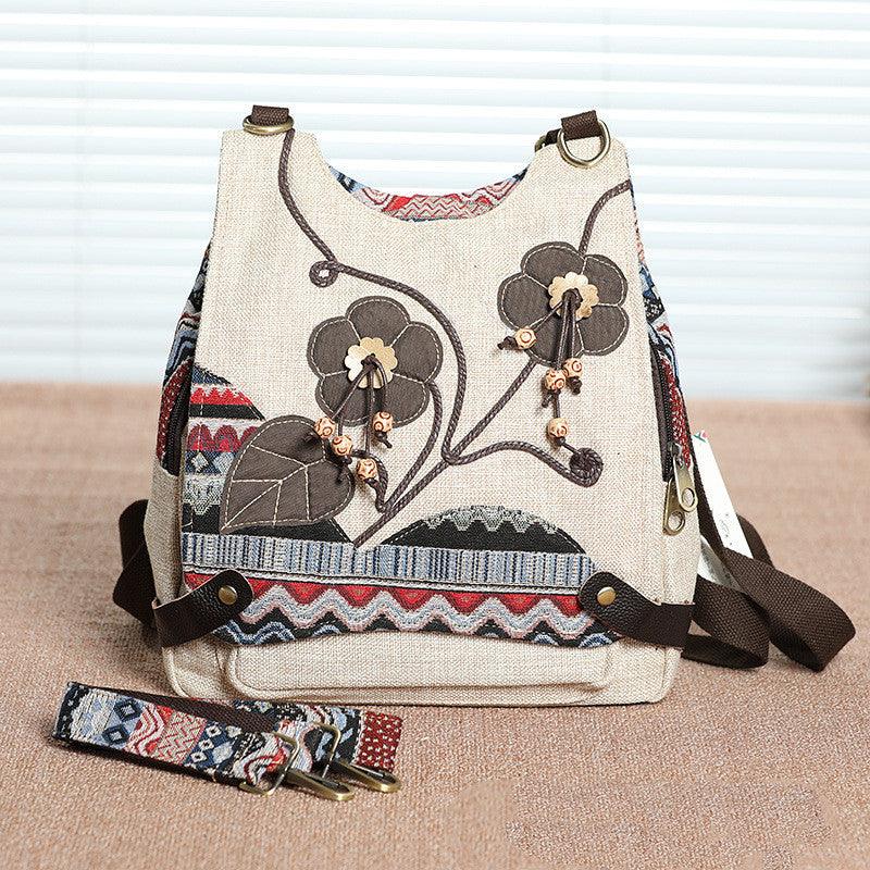 large capacity hemp backpack, view 2 - MRSLM