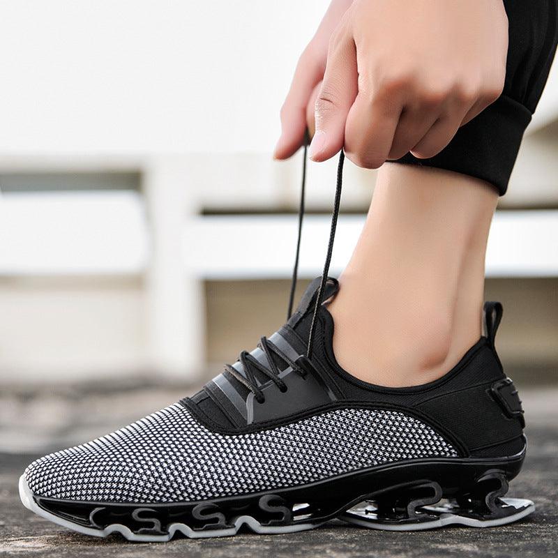 Summer sports shoes breathable men's shoes 2021 new flying woven men's shoes mesh casual shoes student running shoes men's tide - MRSLM