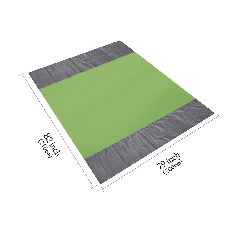 210X200Cm Picnic Blanket Oxford Foldable Beach Mat Waterproof Quick Drying Sand Proof Camping Blanket Outdoor Travel with Storage Bag - MRSLM