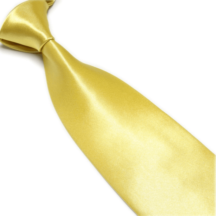 Men'S Imitation Silk Solid Color Wide Tie Knot Wedding Banquet Bright - MRSLM