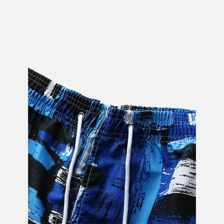 Mens Summer Beach Vacation Loose Printed Board Shorts - MRSLM