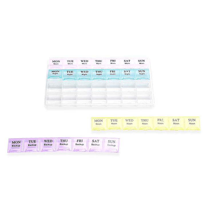 KC-JS2801 Travel Monthly Pill Organizer 28 Tablets Box Travel Medicine Storage Case - MRSLM