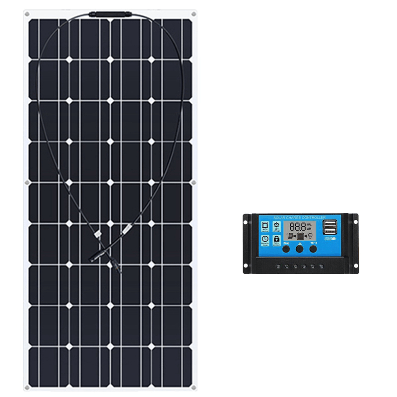 130W 18V Solar Car Boat Battery Charger USB 10A Controller Solar Panel Kit PET for Home Outdoor Camping 12V 24V - MRSLM