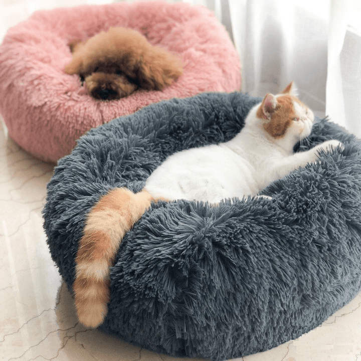 Multicolor Cat/Dog Pet Bed Super Soft Warm round Depth Super Cute Kennel - MRSLM