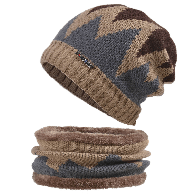 Men'S Winter Flame Knitted Wool Hat Fashion All-Match - MRSLM