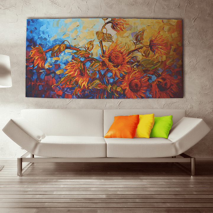120X60Cm Abstract Flower Canvas Print Art Oil Paintings Home Wall Decor Unframed - MRSLM