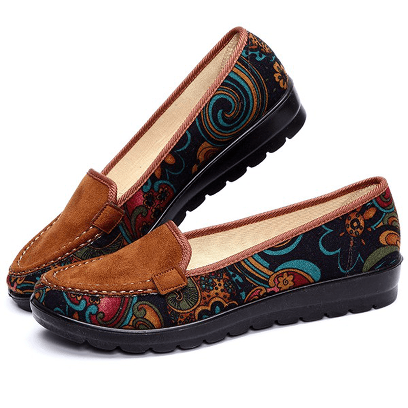 Big Size Women Casual Flat Loafers Slip-On Breathable Shoes Soft Sole Shoes - MRSLM
