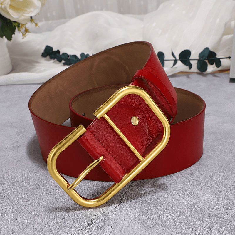 EAM-PU Leather Belt with Large Slit Buckle - MRSLM