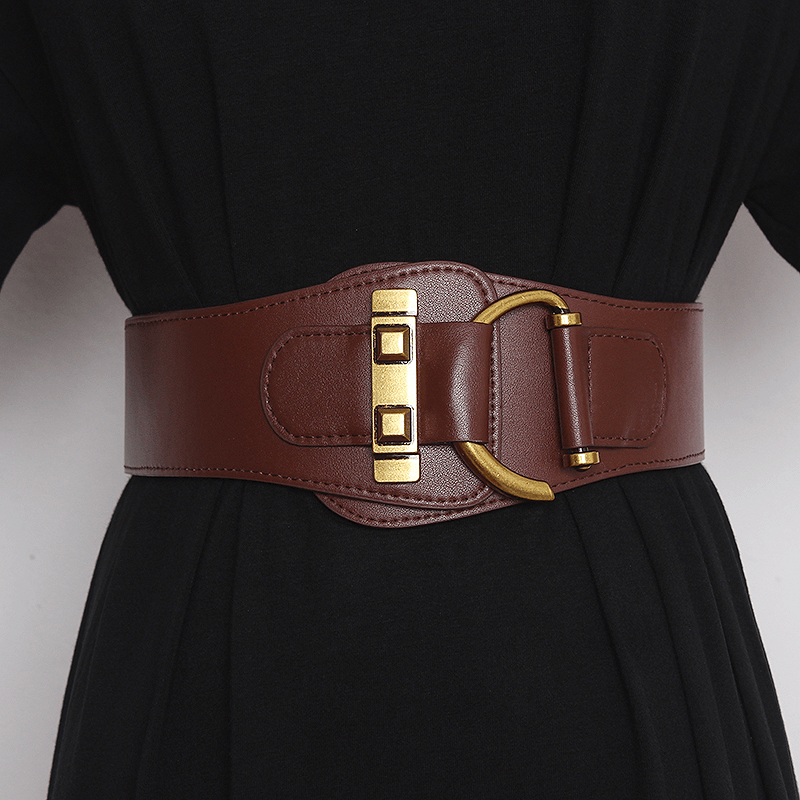 Wide Belt Women'S Elastic Decoration with Dress, Waist Sweater, Versatile Waist down Jacket, Coat Waist Seal - MRSLM
