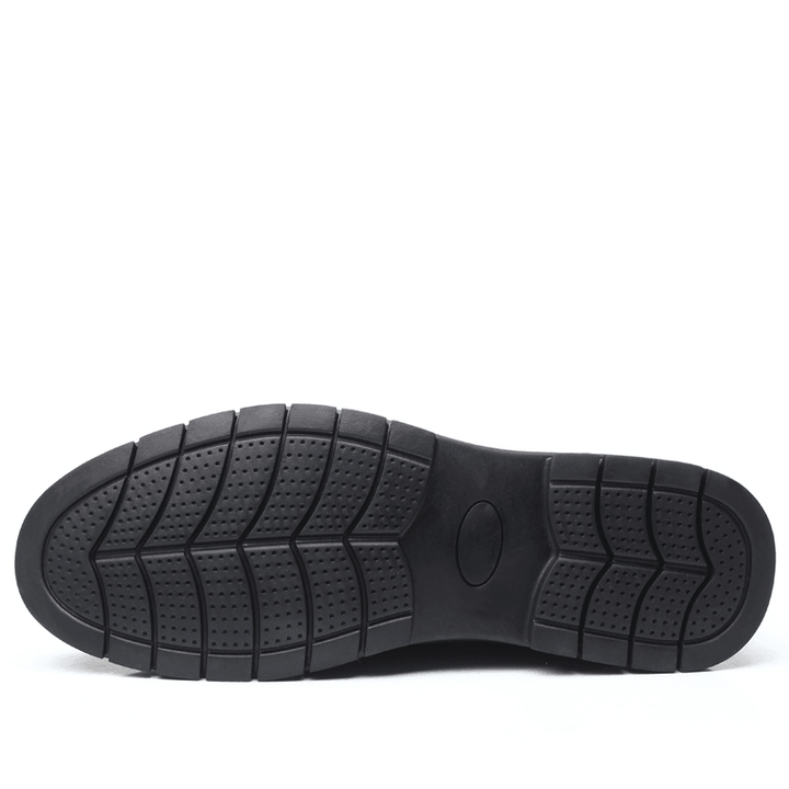 Men Microfiber Breathable Soft Bottom Slip on Comfy Casual Business Shoes - MRSLM