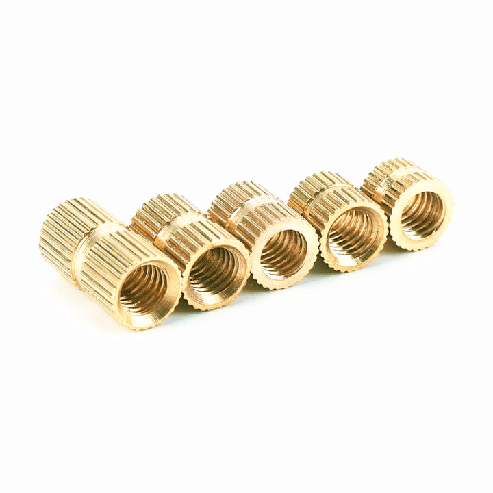 Suleve M4BN1 170Pcs M4 Brass Cylinder Knurled Nut Threaded round Insert Embedded Nuts Assortment Set - MRSLM