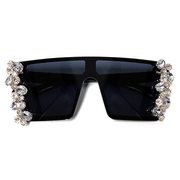 large square diamond chain sunglasses - MRSLM