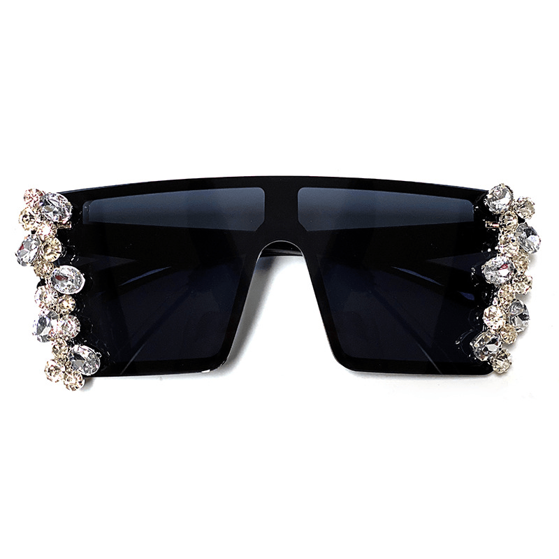 large square diamond chain sunglasses - MRSLM
