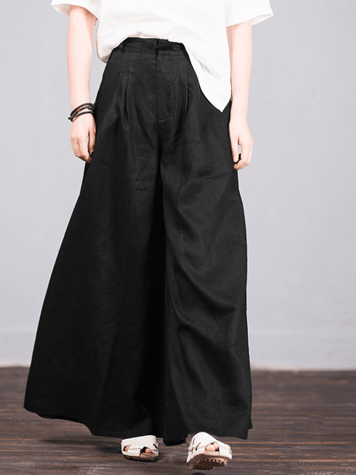 100% Cotton Woman Loose Fit Floor Length Pants - MRSLM