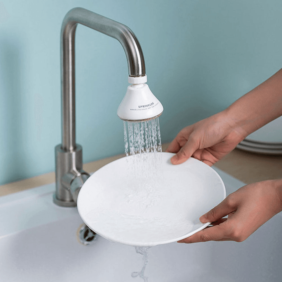 Kitchen Faucet Splash Proof Filter Household Pressurized Nozzle Extending Medicinal Stone 360° Head Water Purifier Economizer Water Faucet - MRSLM