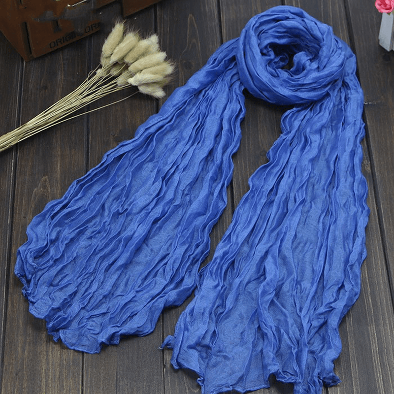 Bali Pure Cotton Yarn Fold Scarf Children Candy Color Autumn - MRSLM