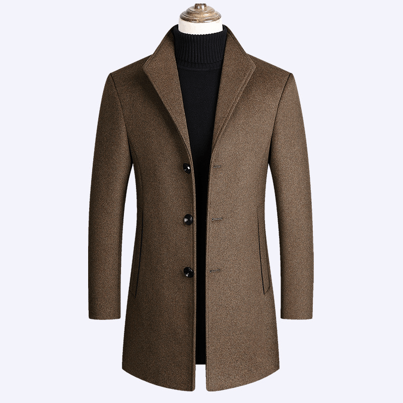 Woolen Coat Men Autumn and Winter Middle-Aged Men - MRSLM