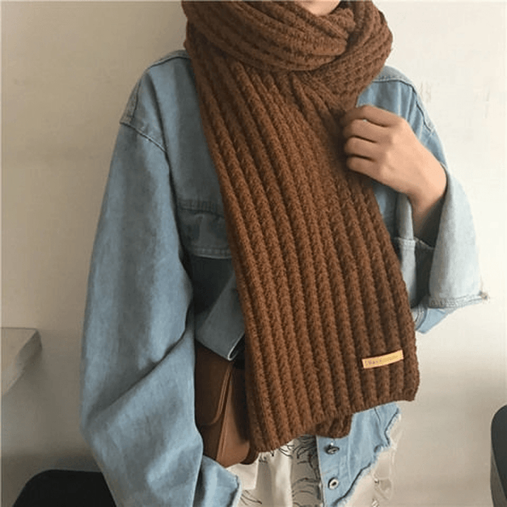 Scarf Women'S Winter Woolen Knitting Thickening to Keep Warm - MRSLM