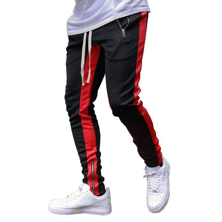 Men'S Strappy Trousers Trousers Zippered Sports Trousers - MRSLM