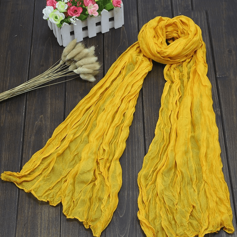 Bali Pure Cotton Yarn Fold Scarf Children Candy Color Autumn - MRSLM