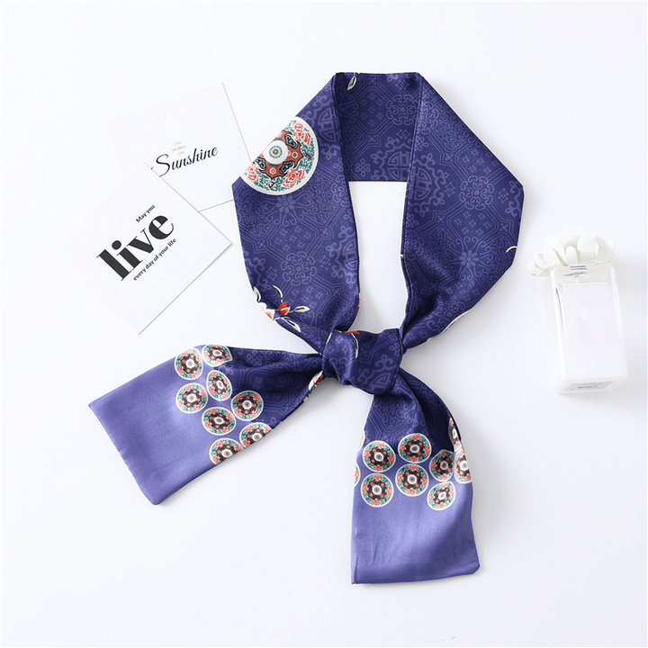 Narrow Long Silk Scarf Female Print Small Scarf Small Streamer Scarf - MRSLM