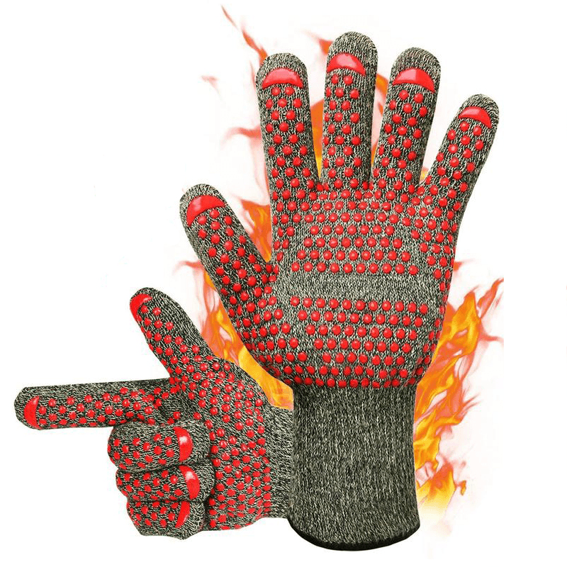 Ipree® 1 Pcs BBQ Grill Glove 300-500℃ Extreme Heat Resistant Gloves Cooking Baking Gloves Camping Picnic - MRSLM