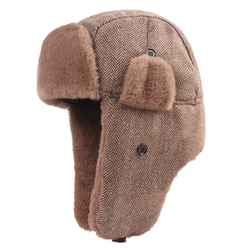 Men'S Thick Warm Ear Protection Snow Cap - MRSLM