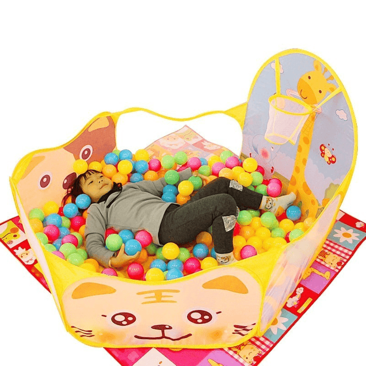 120X120Cmx76Cm Foldable Kid Children Baby Ocean Ball Pit Pool Outdoor Indoor Play Toys Tent with Basket - MRSLM